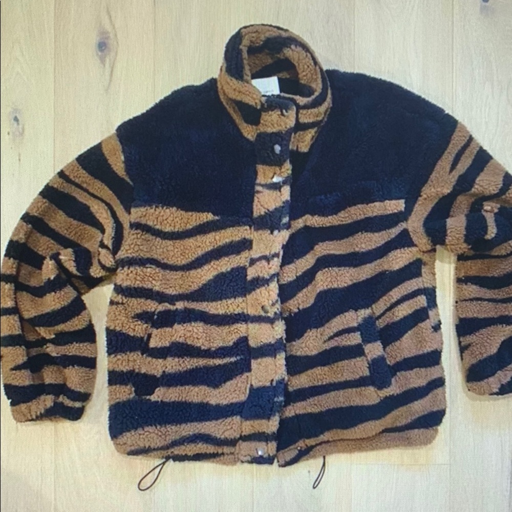 Thread & Supply Black and Brown Striped Jacket